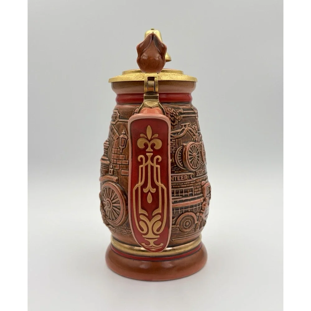 Vintage Avon 1989 Tribute to American Firefighters Collectors Fireman Stein Bell